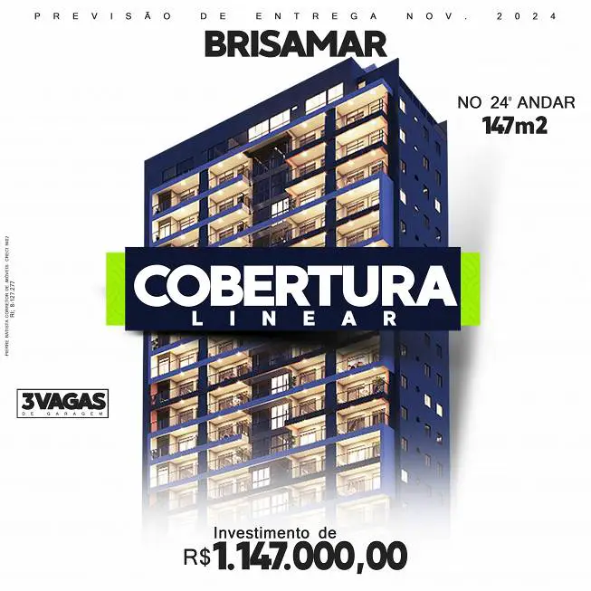 Foto 1 de Cobertura com 3 Quartos à venda, 147m² em João Agripino, João Pessoa