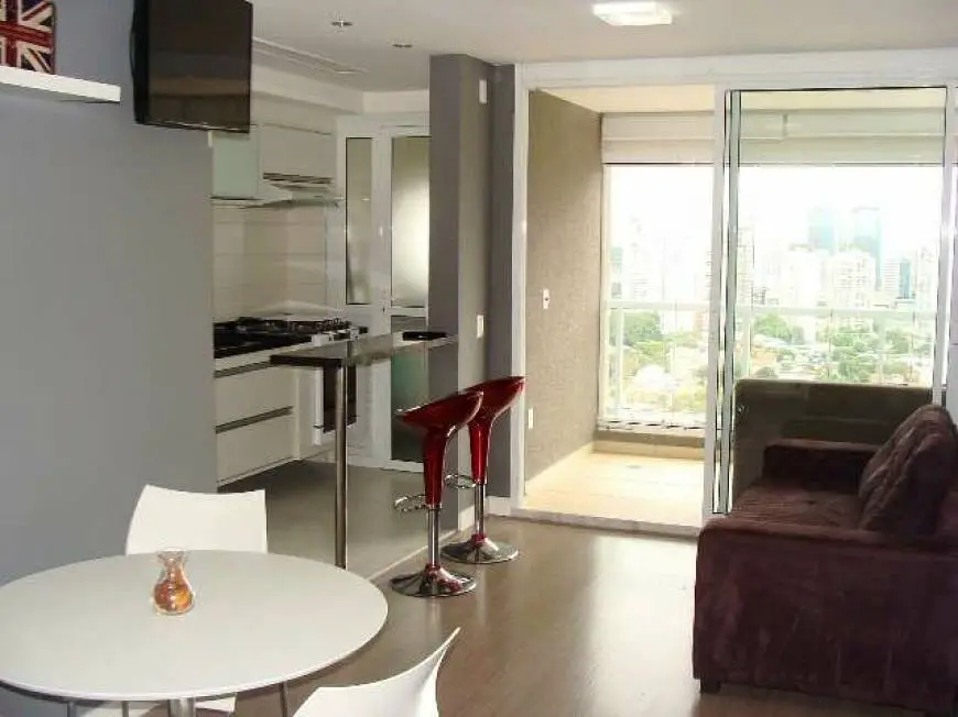 Foto 1 de Flat com 1 Quarto à venda, 45m² em Brooklin, São Paulo