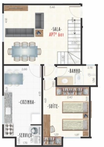 Foto 2 de Apartamento com 3 Quartos à venda, 140m² em São Mateus, Juiz de Fora