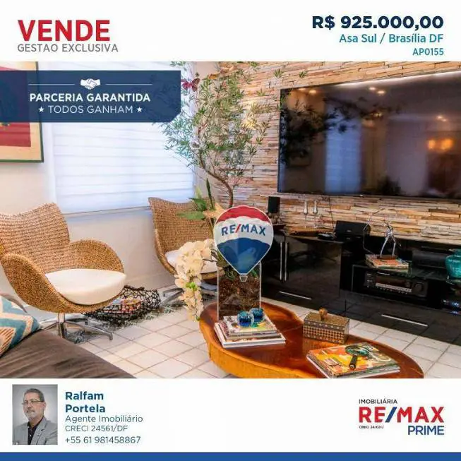 Foto 1 de Apartamento com 2 Quartos à venda, 76m² em Asa Sul, Brasília