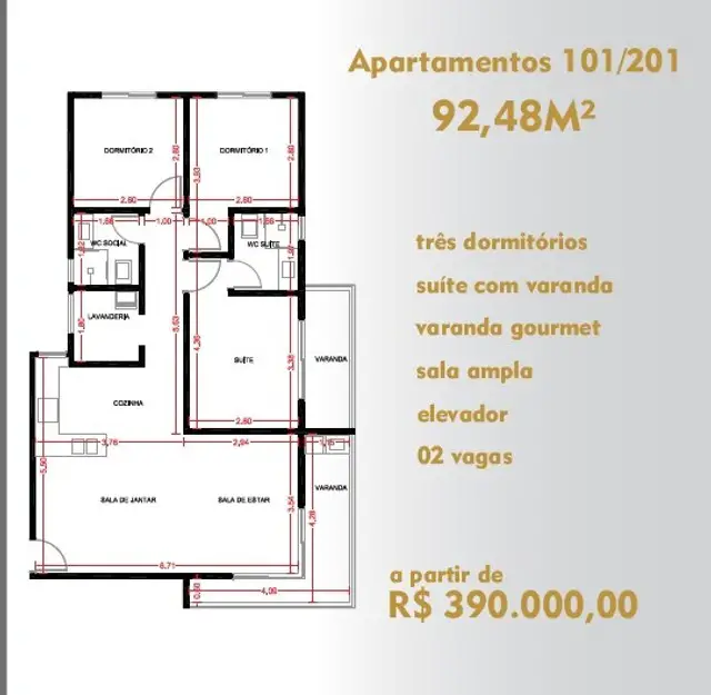 Foto 5 de Apartamento com 3 Quartos à venda, 86m² em Centro, Pouso Alegre