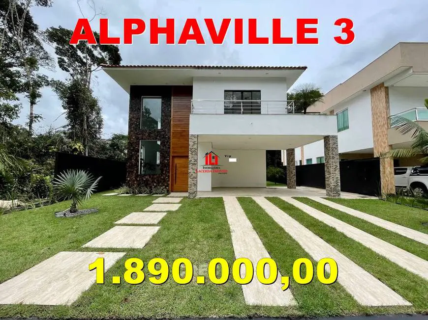 Foto 1 de Casa de Condomínio com 3 Quartos à venda, 346m² em Ponta Negra, Manaus