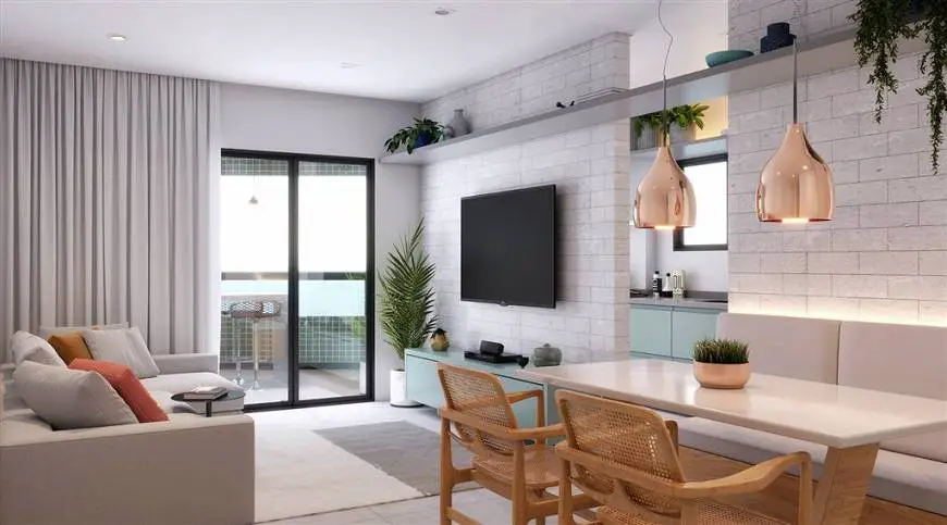 Foto 3 de Apartamento com 2 Quartos à venda, 59m² em Balneário Maracanã, Praia Grande