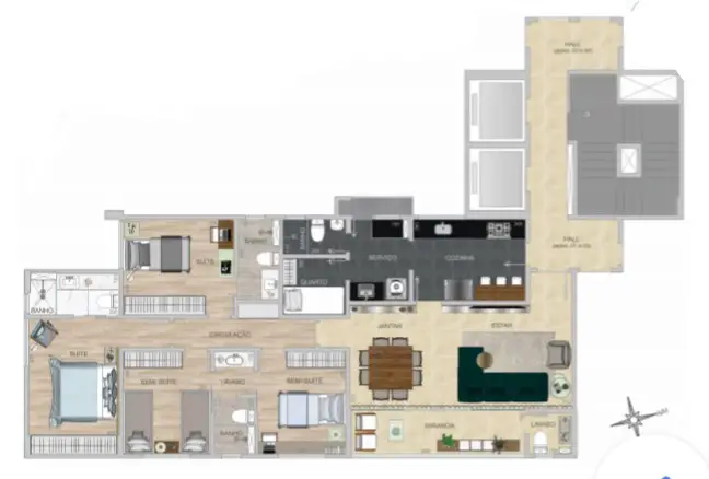 Foto 4 de Apartamento com 4 Quartos à venda, 130m² em Santa Efigênia, Belo Horizonte