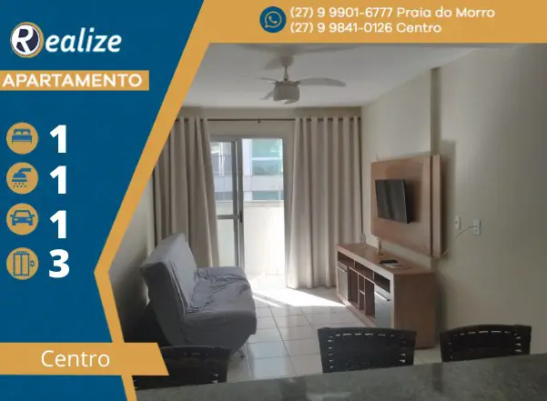 Foto 1 de Apartamento com 1 Quarto à venda, 67m² em Centro, Guarapari