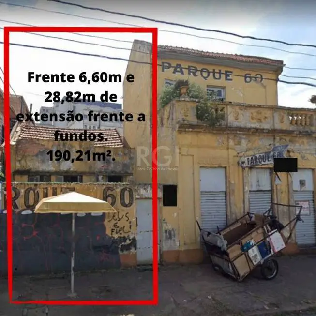 Foto 1 de Lote/Terreno à venda, 191m² em São Geraldo, Porto Alegre