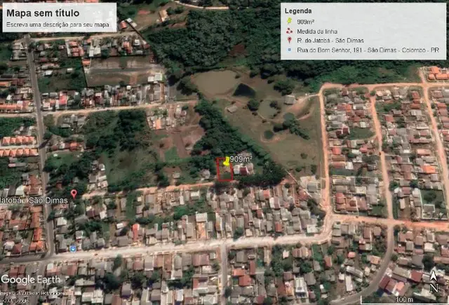 Foto 1 de Lote/Terreno à venda, 906m² em São Dimas, Colombo