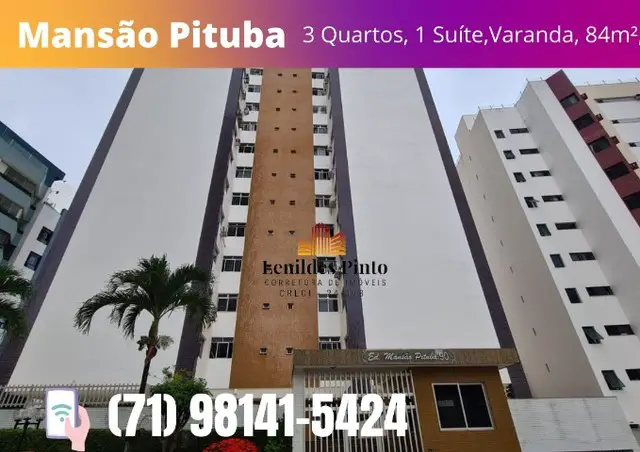 Foto 1 de Apartamento com 3 Quartos à venda, 84m² em Pituba, Salvador