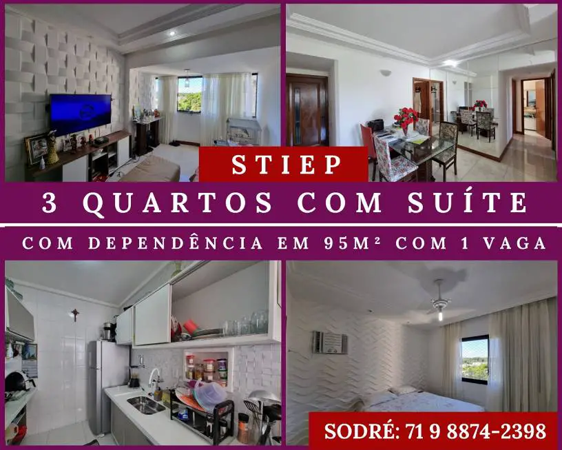 Foto 1 de Apartamento com 3 Quartos à venda, 95m² em Stiep, Salvador