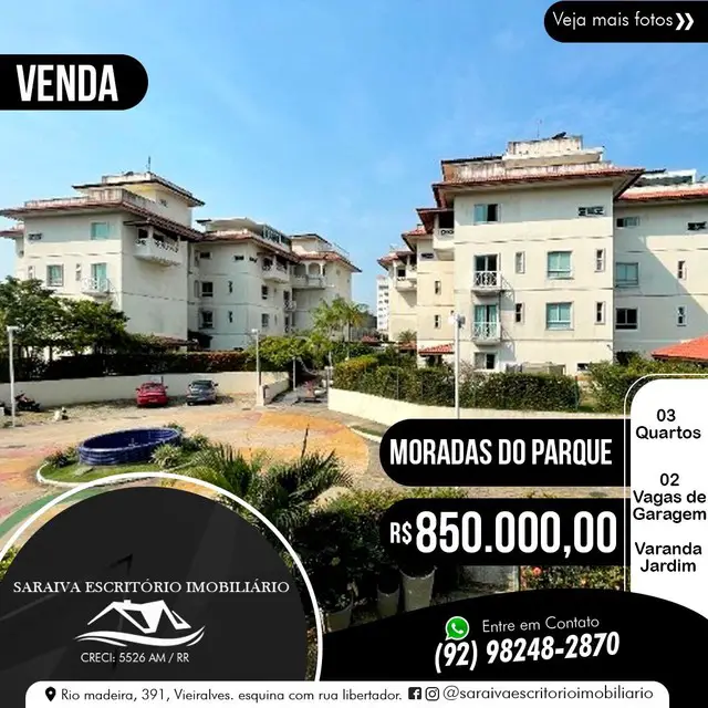 Foto 1 de Apartamento com 3 Quartos à venda, 218m² em Flores, Manaus