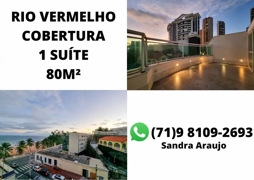 Foto 1 de Cobertura com 1 Quarto à venda, 80m² em Rio Vermelho, Salvador