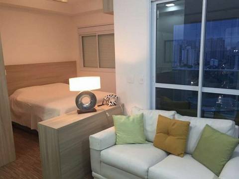 Foto 1 de Apartamento com 1 Quarto para alugar, 43m² em Cidade Monções, São Paulo