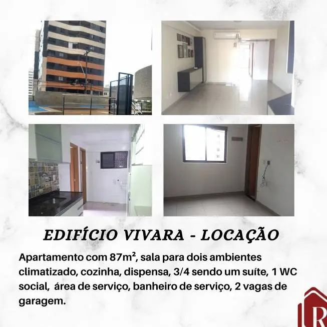 Foto 1 de Apartamento com 3 Quartos para alugar, 87m² em Ponta Verde, Maceió