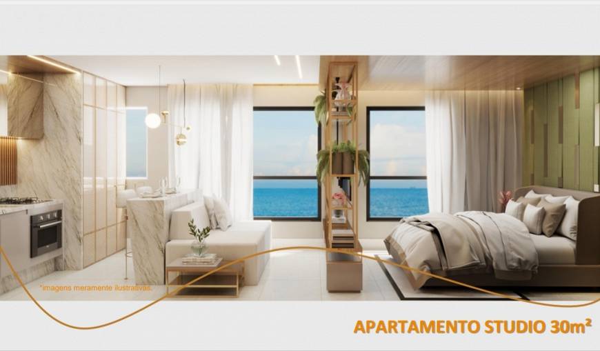 Foto 1 de Apartamento com 1 Quarto à venda, 31m² em Piedade, Jaboatão dos Guararapes