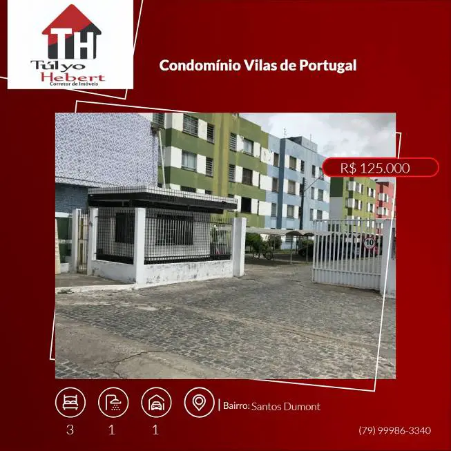 Foto 1 de Apartamento com 3 Quartos à venda, 67m² em Santos Dumont, Aracaju