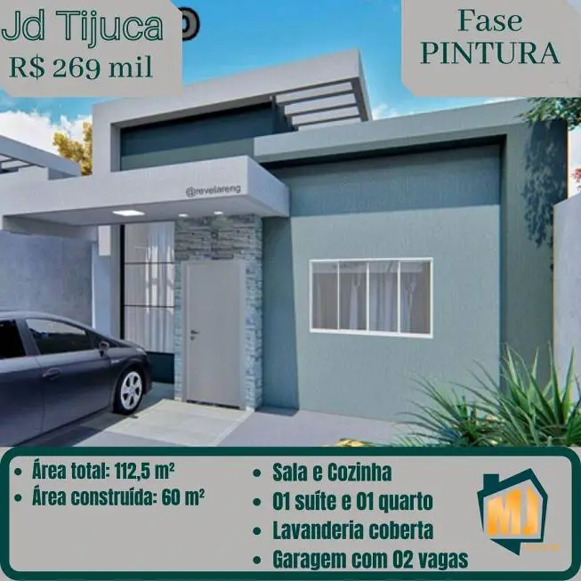 Foto 1 de Casa com 2 Quartos à venda, 60m² em Jardim Tijuca, Campo Grande