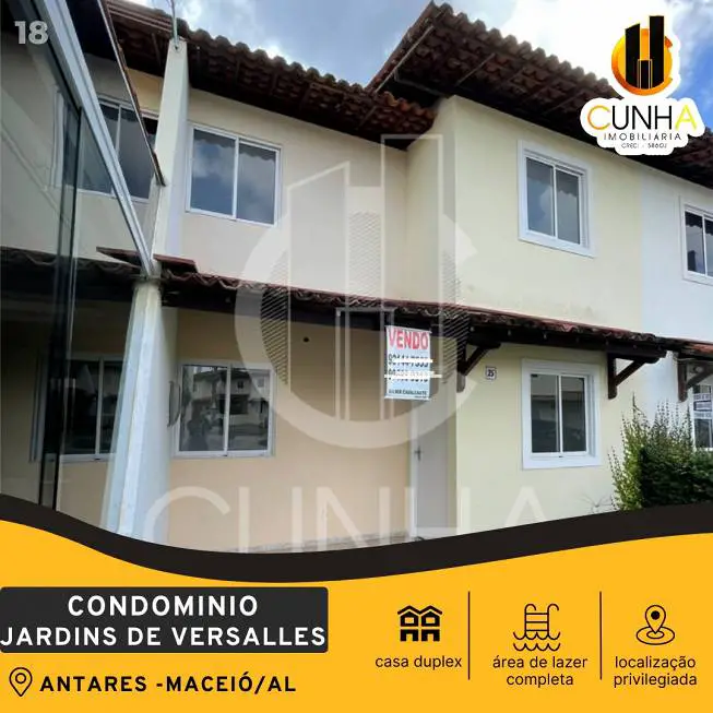 Foto 1 de Casa de Condomínio com 2 Quartos à venda, 68m² em Antares, Maceió