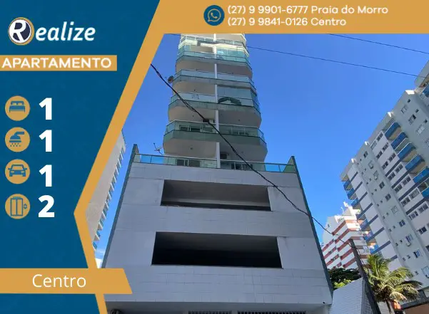 Foto 1 de Apartamento com 1 Quarto à venda, 55m² em Centro, Guarapari