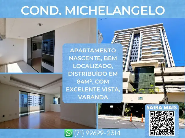 Foto 1 de Apartamento com 2 Quartos à venda, 84m² em Pituba, Salvador