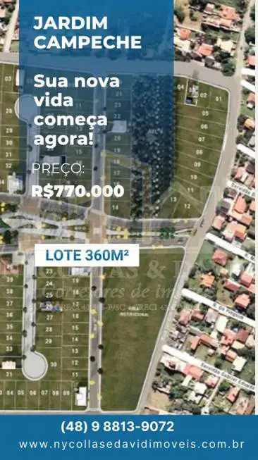 Foto 1 de Lote/Terreno à venda, 360m² em Campeche, Florianópolis