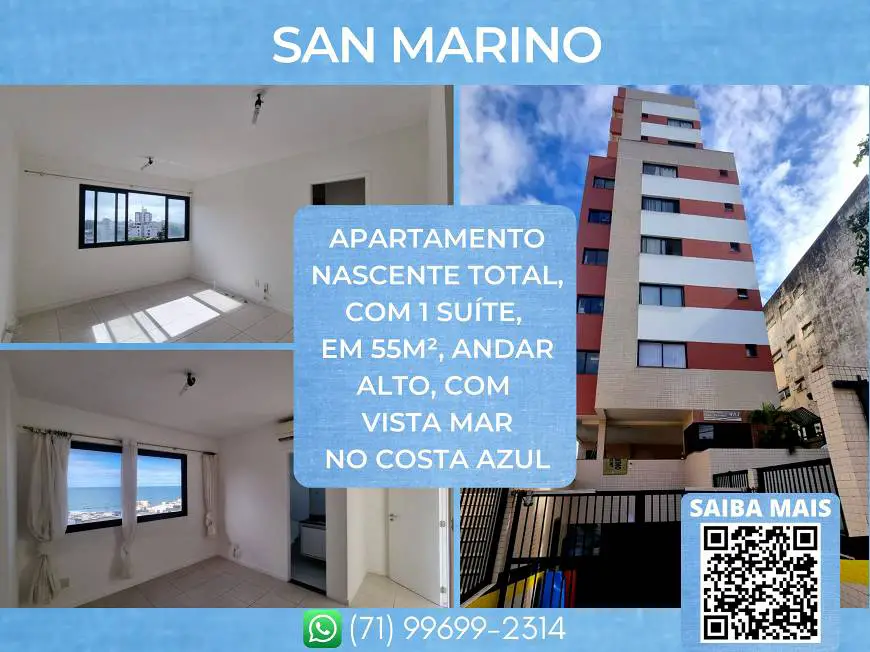 Foto 1 de Apartamento com 1 Quarto à venda, 55m² em Costa Azul, Salvador