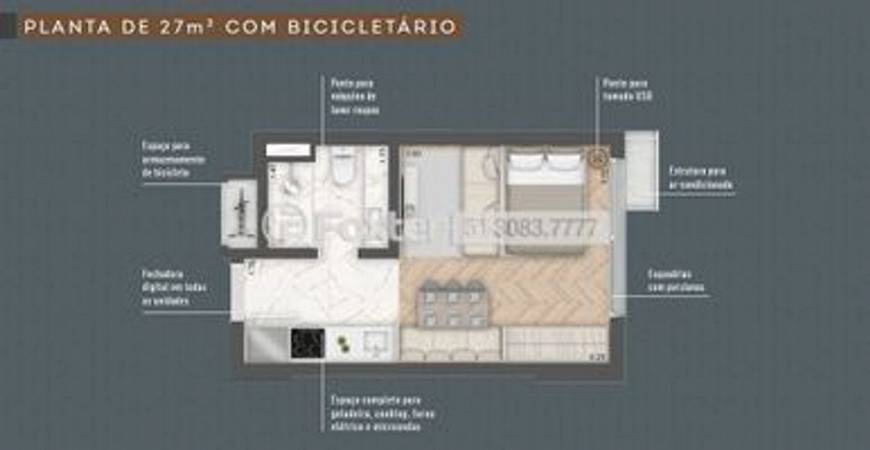 Foto 2 de Apartamento com 1 Quarto à venda, 27m² em Partenon, Porto Alegre