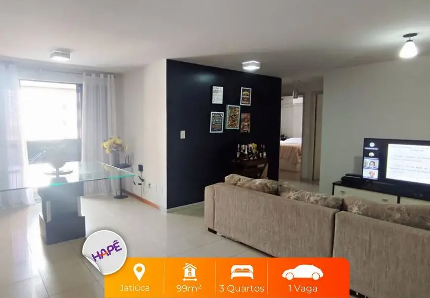 Foto 1 de Apartamento com 3 Quartos à venda, 99m² em Jatiúca, Maceió
