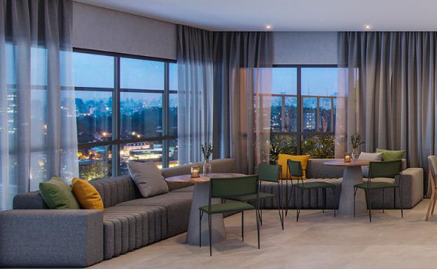 Foto 3 de Apartamento com 1 Quarto à venda, 37m² em Brooklin, São Paulo