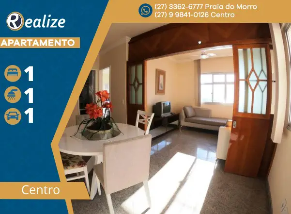 Foto 1 de Apartamento com 1 Quarto à venda, 56m² em Centro, Guarapari