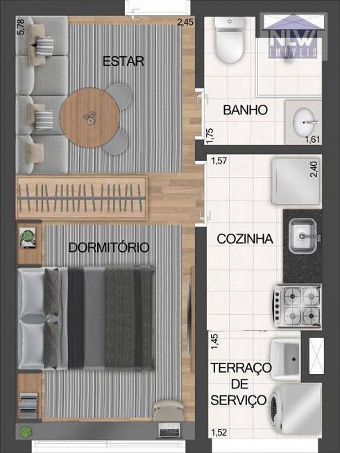 Foto 1 de Apartamento com 1 Quarto à venda, 26m² em Ipiranga, São Paulo