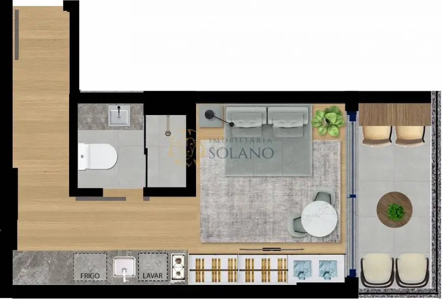 Foto 4 de Apartamento com 1 Quarto à venda, 27m² em Centro, Curitiba