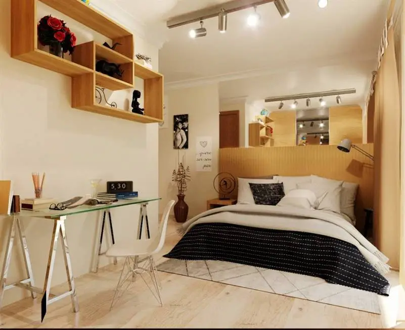 Foto 4 de Apartamento com 1 Quarto à venda, 51m² em Cidade Ocian, Praia Grande