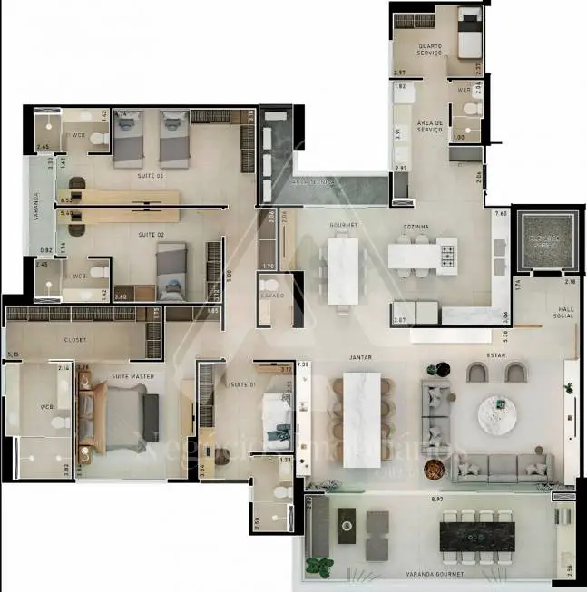 Foto 2 de Apartamento com 1 Quarto à venda, 259m² em Mirante, Campina Grande