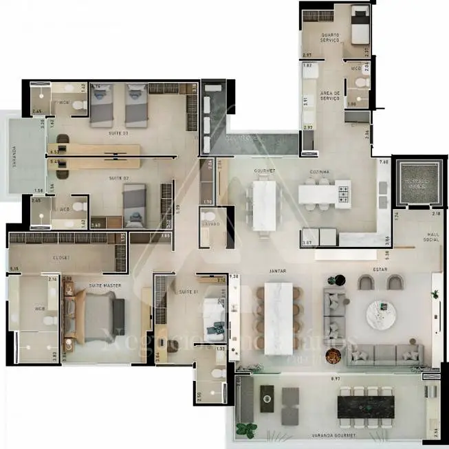 Foto 4 de Apartamento com 1 Quarto à venda, 259m² em Mirante, Campina Grande