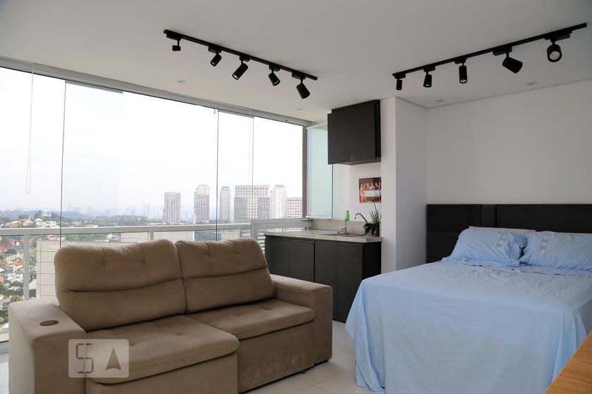 Foto 1 de Apartamento com 1 Quarto para alugar, 35m² em Real Parque, São Paulo