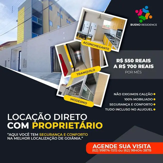 Foto 1 de Apartamento com 1 Quarto para alugar, 30m² em Setor Bueno, Goiânia