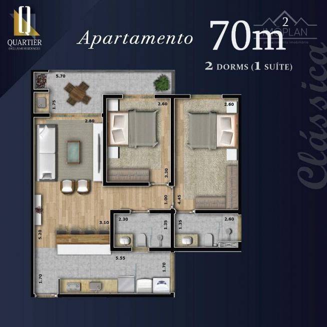 Foto 2 de Apartamento com 2 Quartos à venda, 70m² em Centro, Bragança Paulista