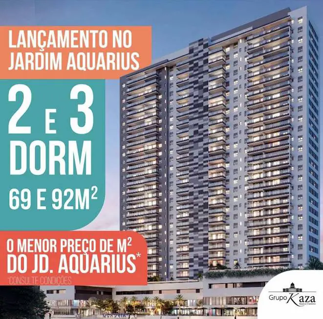 Foto 1 de Apartamento com 2 Quartos à venda, 69m² em Jardim Alvorada, São José dos Campos