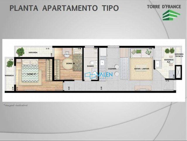 Foto 1 de Apartamento com 2 Quartos à venda, 53m² em Parque das Nações, Santo André