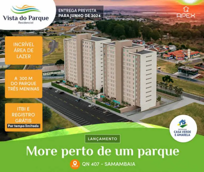 Foto 1 de Apartamento com 2 Quartos à venda, 33m² em Samambaia Norte, Brasília