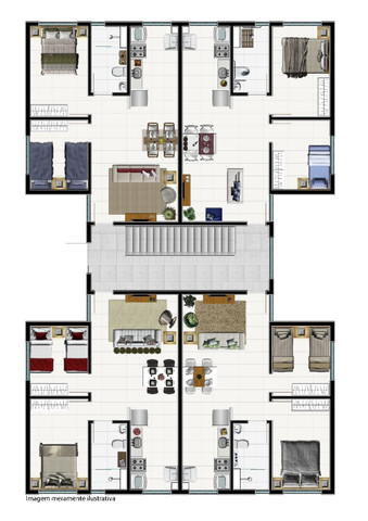 Foto 3 de Apartamento com 2 Quartos à venda, 48m² em Santa Rita, Santa Luzia