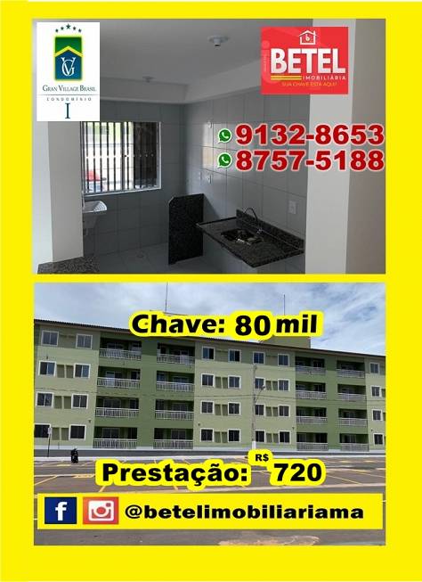 Foto 1 de Apartamento com 2 Quartos à venda, 57m² em Turu, São Luís