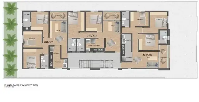 Foto 2 de Apartamento com 3 Quartos à venda, 119m² em Bessa, João Pessoa
