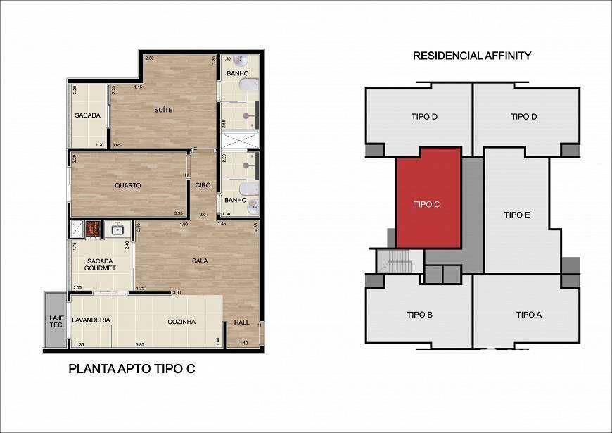 Foto 2 de Apartamento com 3 Quartos à venda, 79m² em Maria Luíza, Cascavel