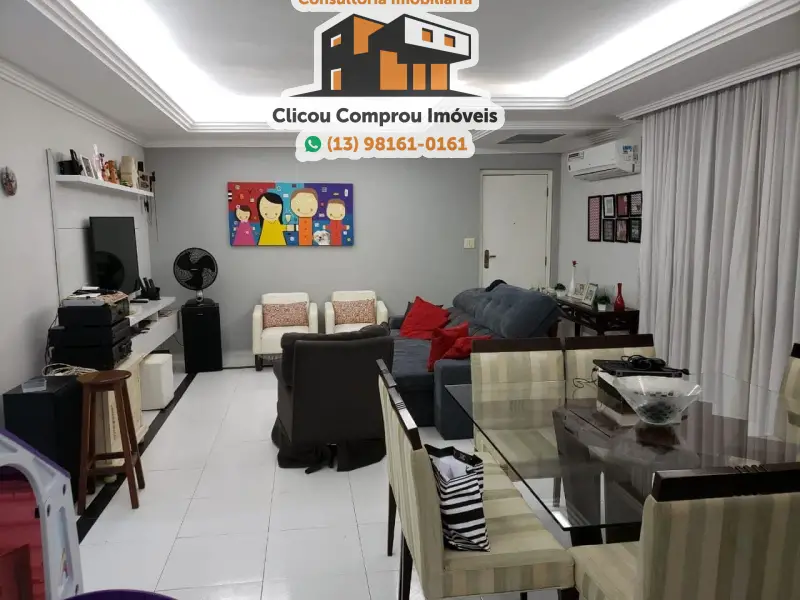 Foto 1 de Apartamento com 3 Quartos à venda, 180m² em Ponta da Praia, Santos
