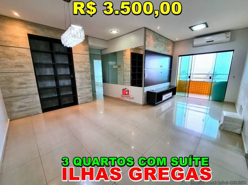 Foto 1 de Apartamento com 3 Quartos para alugar, 96m² em Ponta Negra, Manaus