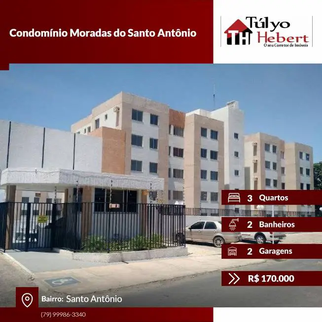 Foto 1 de Apartamento com 3 Quartos à venda, 62m² em Santo Antônio, Aracaju