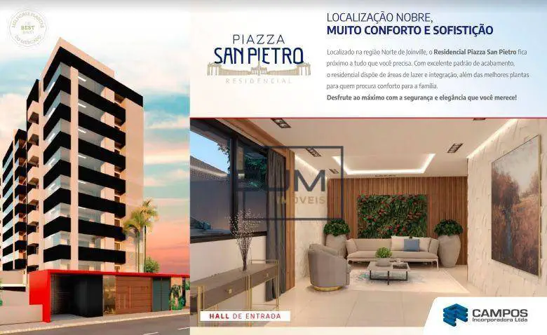 Foto 1 de Apartamento com 3 Quartos à venda, 108m² em Santo Antônio, Joinville
