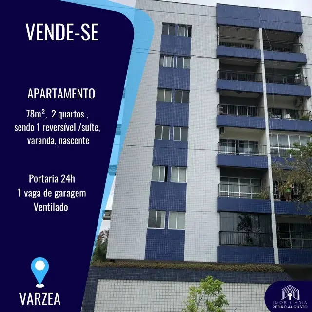 Foto 1 de Apartamento com 3 Quartos à venda, 78m² em Várzea, Recife