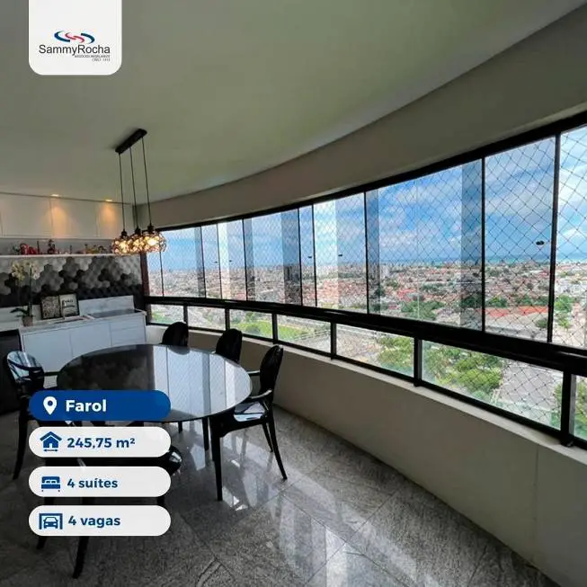 Foto 2 de Apartamento com 4 Quartos à venda, 246m² em Farol, Maceió